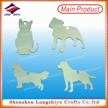 2015 New Shaped Dog Shaped Metal Label, Animal Metal Tag